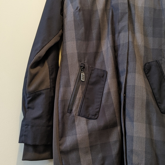 Three Stones Plaid Zip up Utility/Rain Jacket - Picture 4 of 9